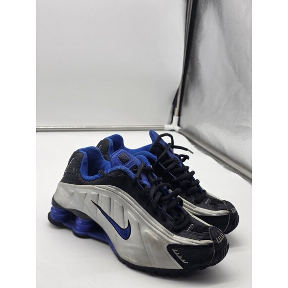 Nike Other - Nike Shox R4 Shoes Youth 4Y Silver Black Running No Insoles Sneakers BQ4000-002